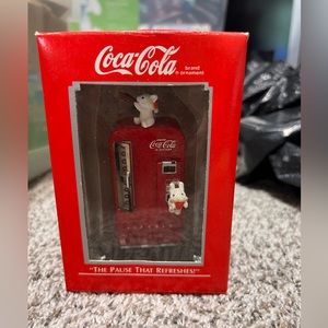 Coca-Cola polar bear Christmas ornament in original box.
